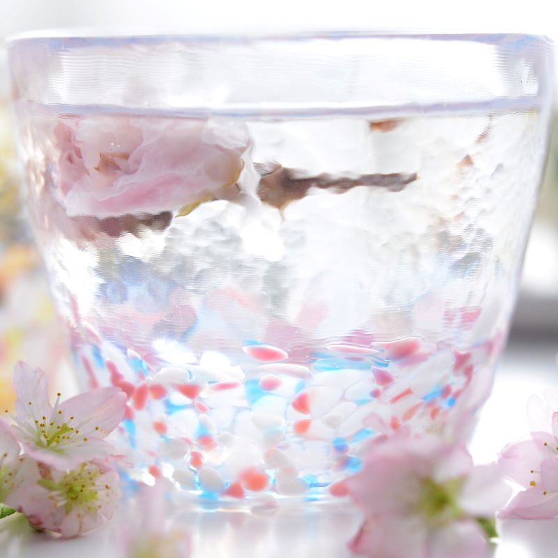 おうち時間にお花見気分 津軽びいどろペアグラスセット - 京王ネット