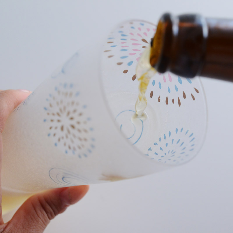 値下げ幅カズ様専用　金魚 ビールグラス オリジナル手彫りグラス コップ・グラス・酒器