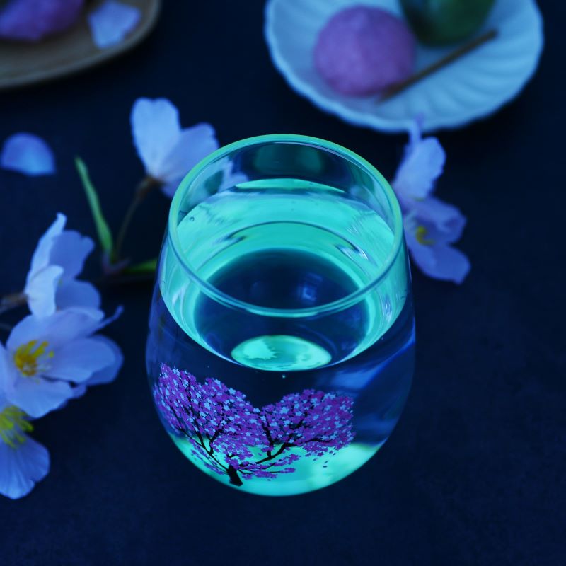 青色ガラス フラワーベース 魚モチーフ 【公式通販】