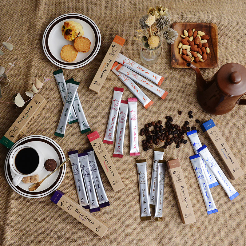 飲み比べを愉しめる 6つの産地別ビーンズアロマコーヒーギフト／INIC