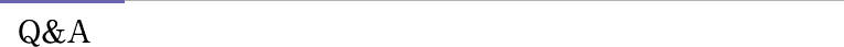 Q&A