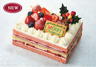 [ロイヤルパークホテル]しっとりスポンジのクリスマスショートケーキ (11.5×16.5×10cm)