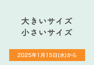 大きいサイズ小さいサイズ