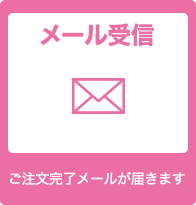 メール受信 ご注文完了メールが届きます