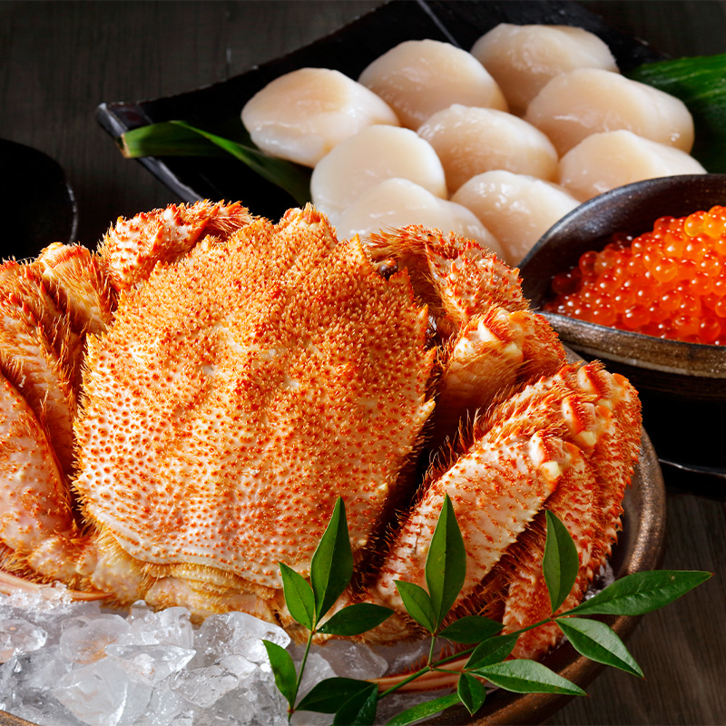 ［イビ］北海道産 毛蟹・ほたて・いくらセット