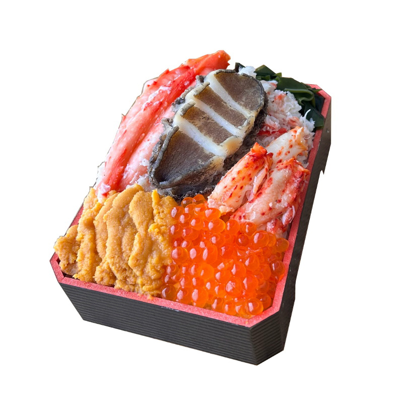 [海のや]蝦夷あわびとタラバ蟹、花咲蟹、本ずわい蟹の特別弁当