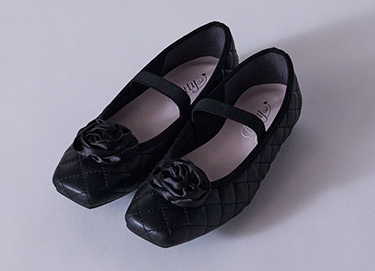 ローズフラットシューズ　BL