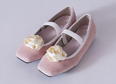ローズフラットシューズ　PK