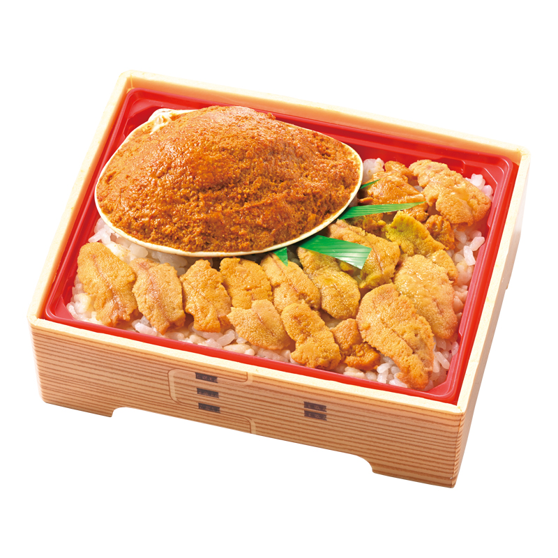 BIGうに貝焼きと生雲丹弁当