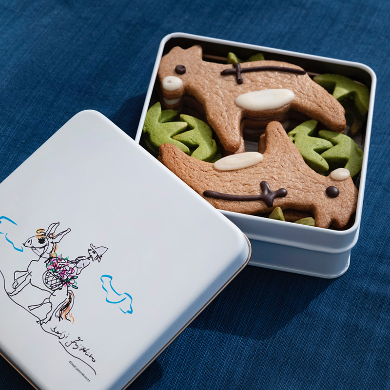 ロバクッキーアート缶-影絵作家藤城清治さん作-