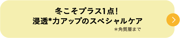 冬こそプラス1点！浸透＊カアップのスペシャルケア ＊角質層まで