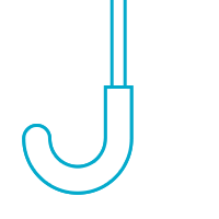 曲がり手元付パラソル