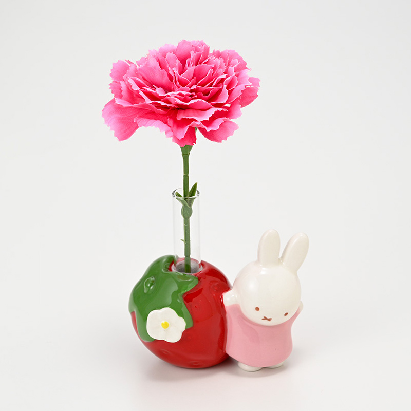 おおきないちご一輪挿し アートフラワーセット