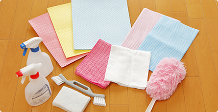 お掃除用具は京王が厳選したものをご用意します