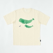 【父の日】[arakawa1886×kata kata]半袖Tシャツ マッコウクジラ(アイボリー)