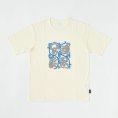 【父の日】[arakawa1886×kata kata]半袖Tシャツ サルとリンゴ(アイボリー)
