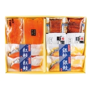 【夏の贈り物】美飾遊膳　鮭・魚卵と鰻蒲焼詰合せ　SGU50　直送品