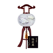 【盆提灯】<岐阜提灯伝統工芸士シリーズ伝匠美>No.48996 二重柏栗9号[芙蓉]　