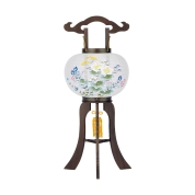 【盆提灯】<大内行灯>No.52303 絹張景樹10号[芙蓉]　