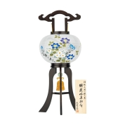 【盆提灯】<大内行灯>No.411D 二重晏華10号[小菊に鉄線]　
