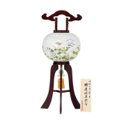 【盆提灯】<ミニ行灯>No.48994D 二重柏栗特九[大輪菊]　