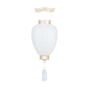 【盆提灯】<御所提灯>No.1471 二号白木紋天[紋天]　