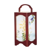 【盆提灯】<現代行灯>No.316A 彩花4号[百合に朝顔]　