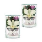 【盆提灯】<プリエール>No.7950 プリエールQSA(一対入)[蘭・千日紅]　