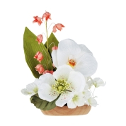 【盆提灯】<ペーパーフラワー>No.28508 華日月｢のばら・らん｣[野薔薇・蘭]　