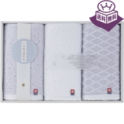 ［今治輪奈織紋様 あられ＆つなぎ］フェイスタオルセット 22744-03630-302