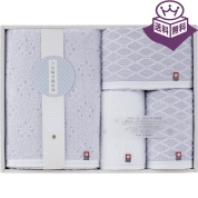 ［今治輪奈織紋様 あられ＆つなぎ］タオルセット 22744-03850-304