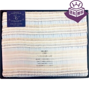 ［JOGAN GAUZE］重ね織りボーダーガーゼケット JGBD-700-BL