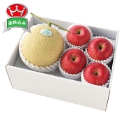 ［築地定松］マスクメロン＆サンふじりんご