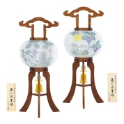 <一対入行灯>No.522D 二重藤10号[藤に五重塔]　