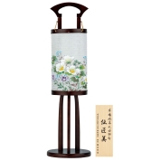 <現代行灯>No.21144D やすらぎ行灯[芙蓉に桔梗]　