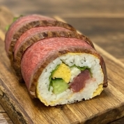 【恵方巻 2/3店頭お渡し】［ローマイヤ］国産黒毛和牛 ローストビーフ巻き（ハーフ）