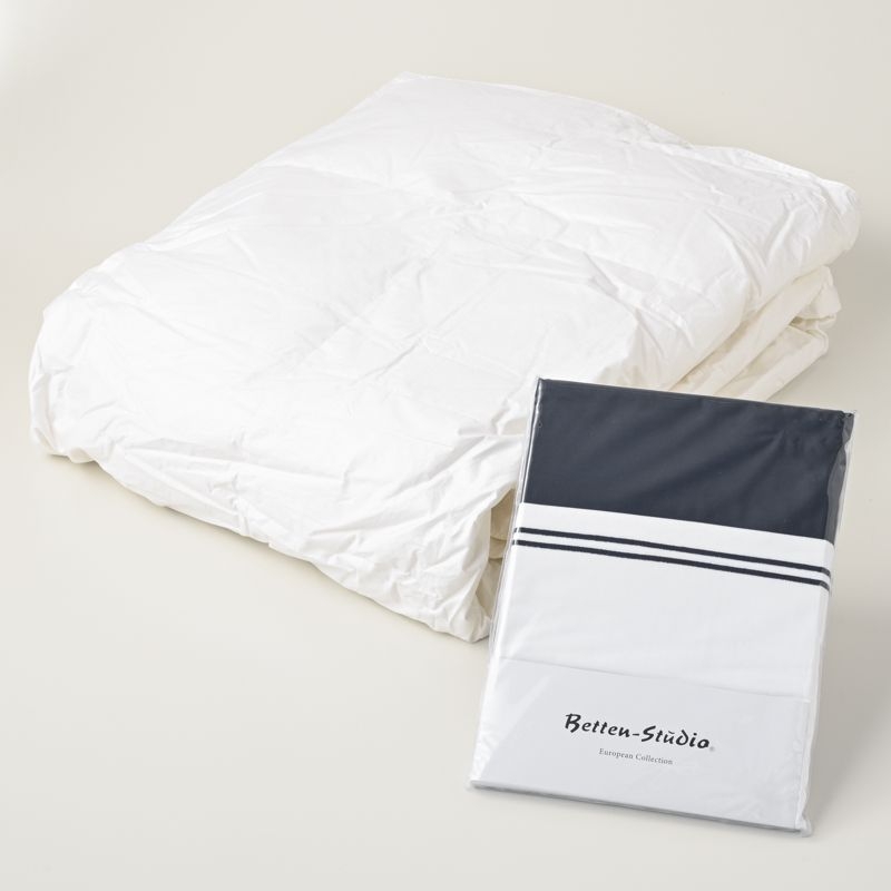【福袋】[ベッテンスタジオ]日本製羽毛肌掛けふとんシングル＋カバーセット