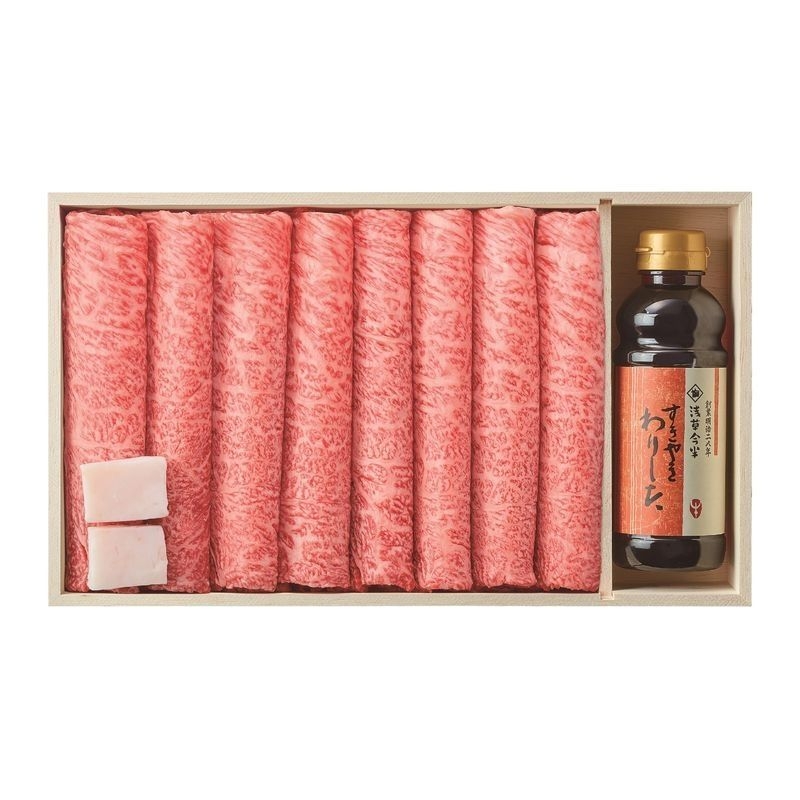 国産黒毛和牛すき焼き用(割下付)