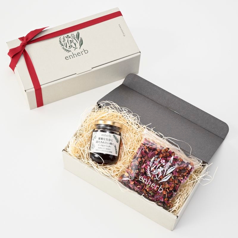 華やか 苺とローズのハーブティーとハーブはちみつのセット