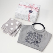 【母の日】[share with Kurihara harumi(シェア ウィズ クリハラ ハルミ)]刺繍マルシェバッグセット