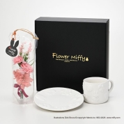 【母の日】[フラワーミッフィー]フラワーレリーフカップ＆プレート　エアフルールセット