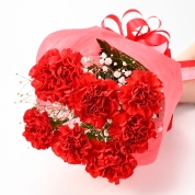 【母の日】[フローレット]カーネーションブーケ（レッド）