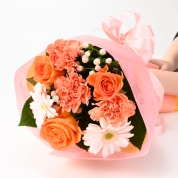 【母の日】[フローレット]FLORETブーケ（ピンク×オレンジ）