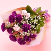【母の日】[フローレット]ムーンダストブーケ（バイオレット）