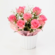 【母の日】[フローレット]ローズアレンジメント（ピンク）