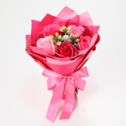 【母の日】[フローレット]ソープフラワーブーケ（ローズピンク）