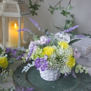 【母の日】[パルク・フローラル]カーネーションとラベンダーのふんわりアレンジ