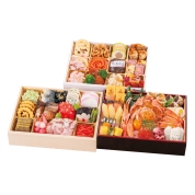 【新宿店受取】058【監修】［渡月庵×月香×宝生亭］和洋おせち 三段重