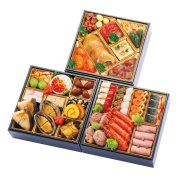 【新宿店受取】065【監修】［なすび亭×オステリアルッカ東4丁目×赤坂四川飯店］和洋中三段重