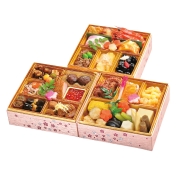 【新宿店受取】088［みやび］江戸風味おせち料理 ミニ 三段重